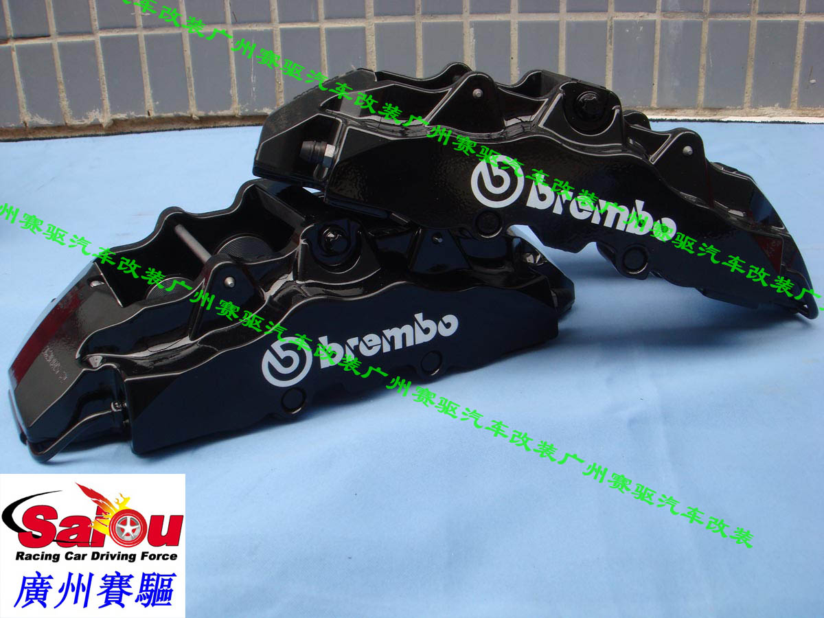 保時捷卡宴 奧迪Q7 途銳升級BREMBO 8活塞競技版卡鉗套裝 380MM分體盤