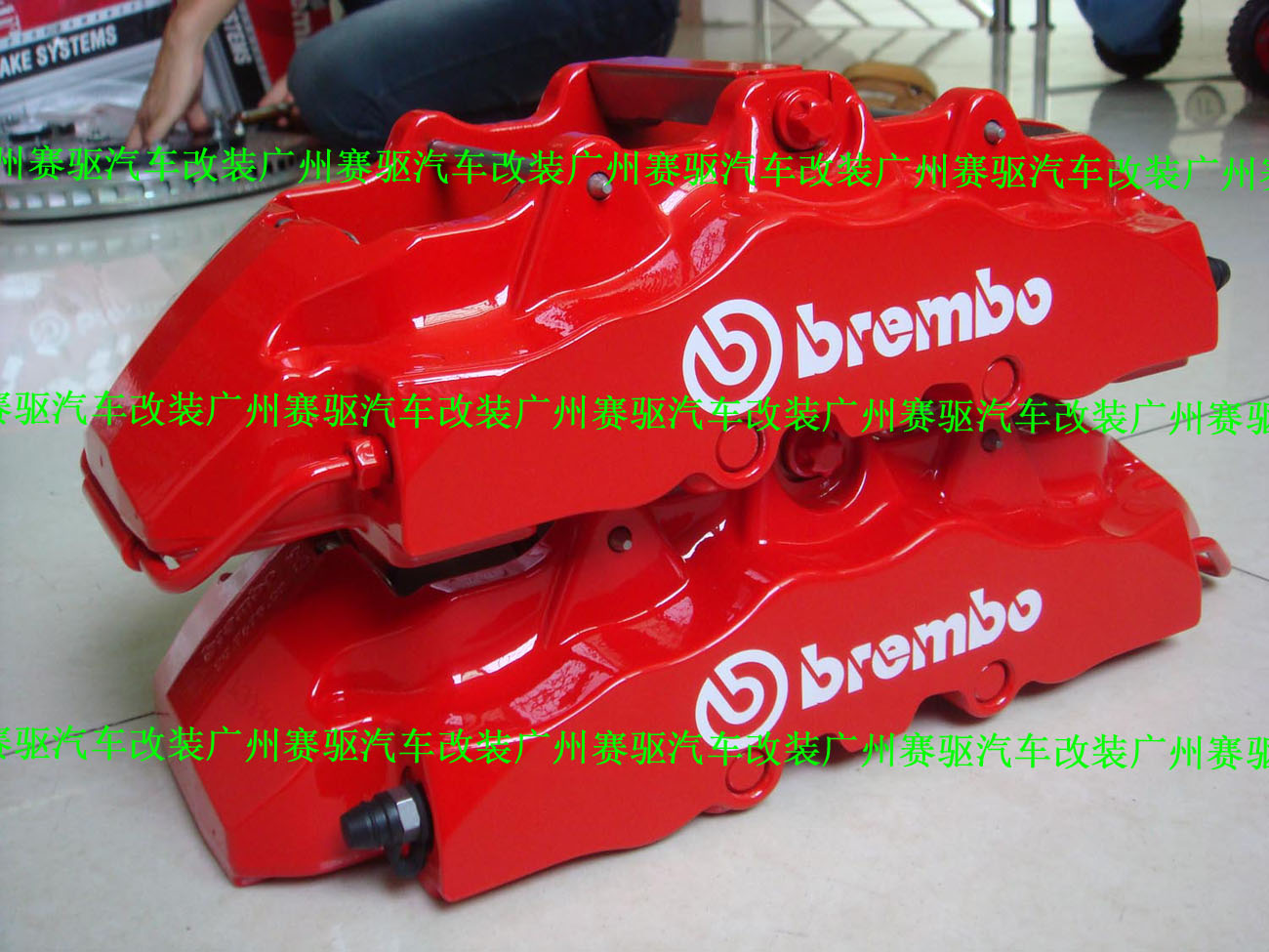 保時捷卡宴 奧迪Q7 途銳升級BREMBO 8活塞競技版卡鉗套裝 380MM分體盤