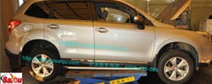 森林人改裝剎車，前后AP剎車套裝，前面AP5200后面ap7600